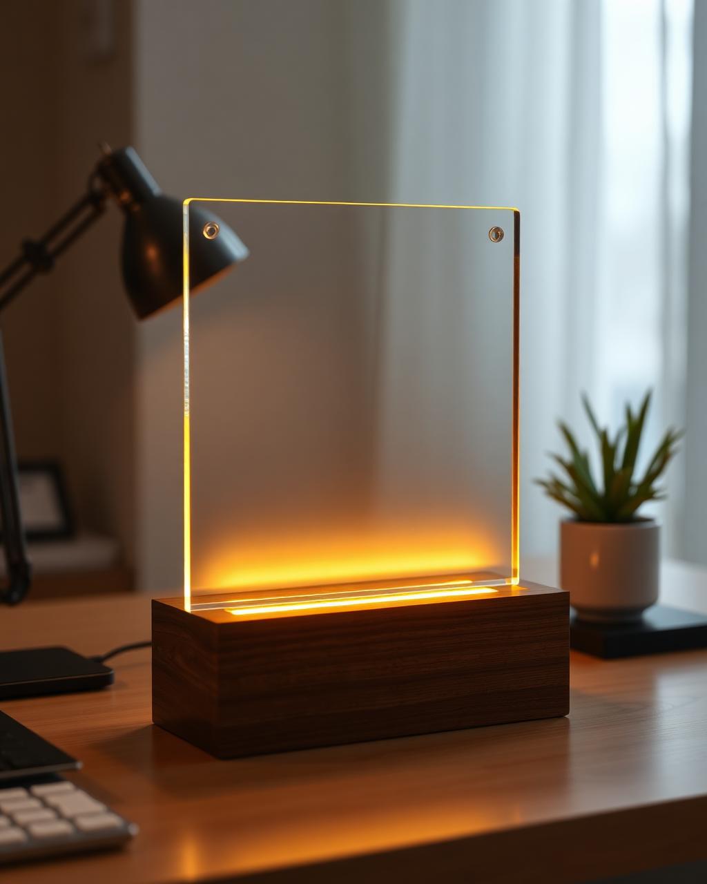 Lampe en acrylique personnalisable