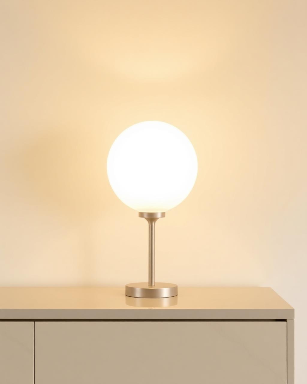 Lampe globe opaline